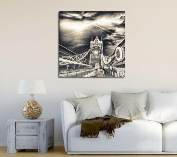 Bridge and Night Kanvas Tablo