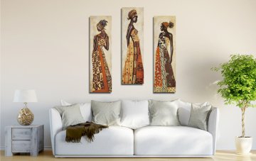 Afrika Kadın Kanvas Tablo