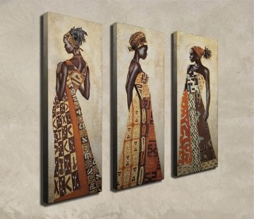 Afrika Kadın Kanvas Tablo