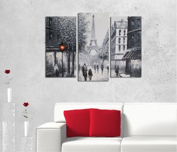 Paris Sokakları Kanvas Tablo