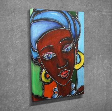 African Woman Kanvas Tablo