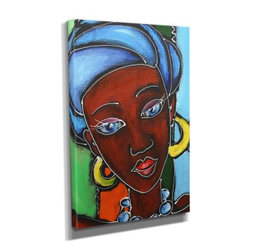 African Woman Kanvas Tablo