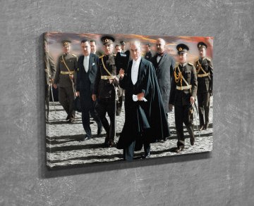 Atatürk ve Komutanlar Kanvas Tablo