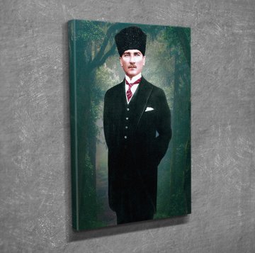 Atatürk ve Orman Kanvas Tablo