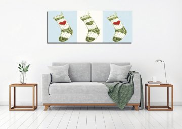 Noel Çorapları Kanvas Tablo
