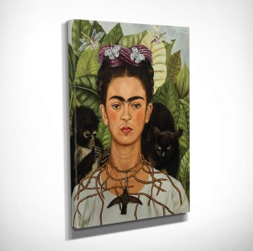 'Self-Portrait' Frida Kahlo Kanvas Tablo