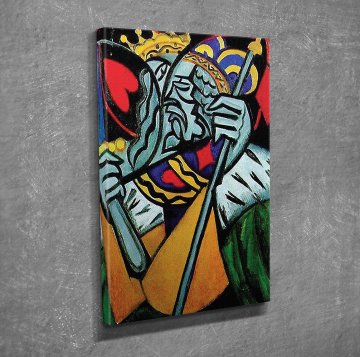 Simultaneous Representation of a King of Hearts Kanvas Tablo