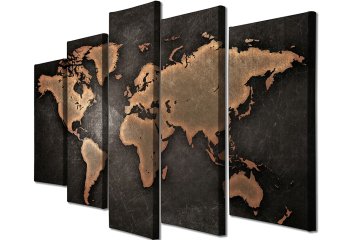 Dünya Haritası Kanvas Tablo