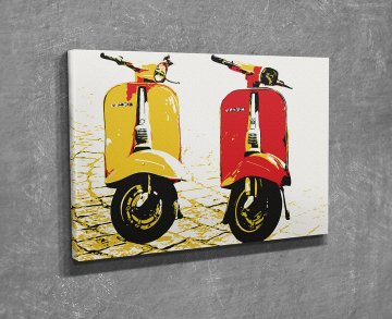 Motorsiklet Kanvas Tablo