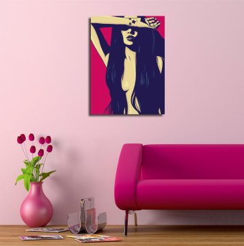 Pop Art Kadın Kanvas Tablo