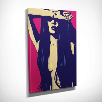Pop Art Kadın Kanvas Tablo