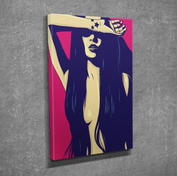Pop Art Kadın Kanvas Tablo