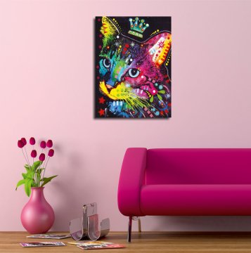 Pop Art Kedi Kanvas Tablo