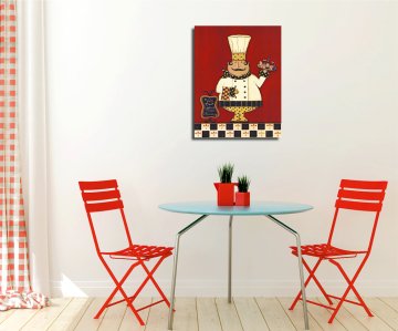 Tombul Aşçı Kanvas Tablo