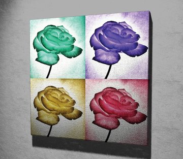 Pop Art Gül Kanvas Tablo