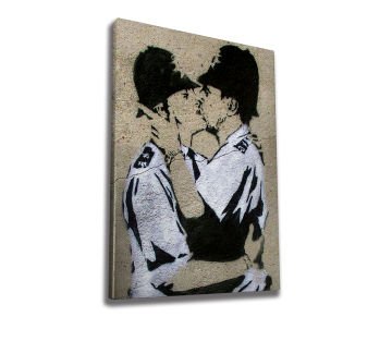 Police Kissing | Banksy