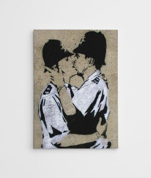 Police Kissing | Banksy