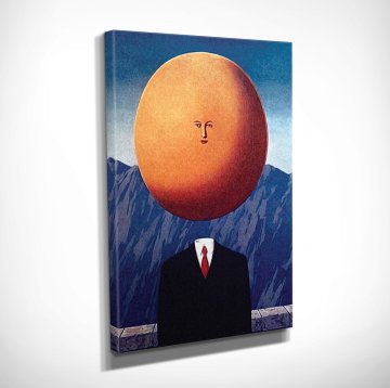 Magritte Orange Kanvas Tablo