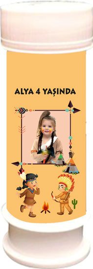 Kızılderili Temalı Kişiye Özel Köpük 6 Adet