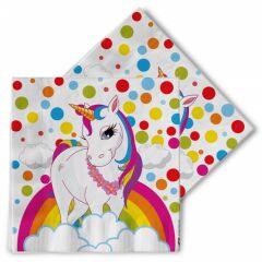 Rainbow Unicorn Peçete 16 Adet