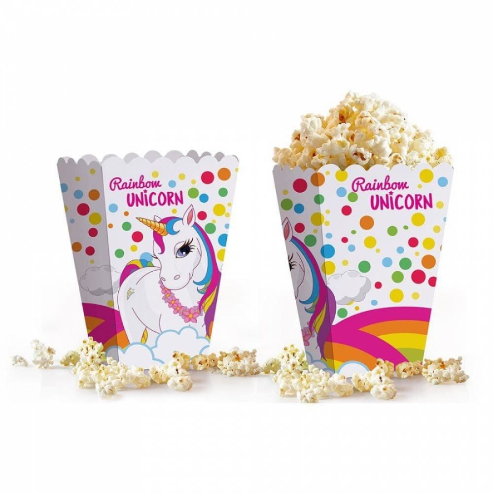 Rainbow Unicorn Popcorn Kutusu 8 Adet