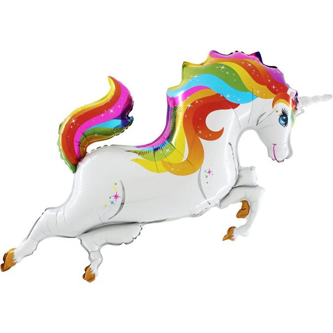 48'' Grabo Folyo Balon-Rainbow Unicorn Body