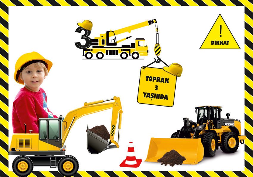 İnşaat Temalı Kişiye Özel Afiş