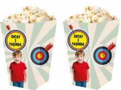 Okçu Temalı Kişiye Özel Popcorn Kutusu 6 Adet