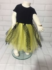 Siyah Sarı Tütü Elbise