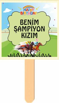 At Yarışı Jokey Temalı Konuşma Balonu 2