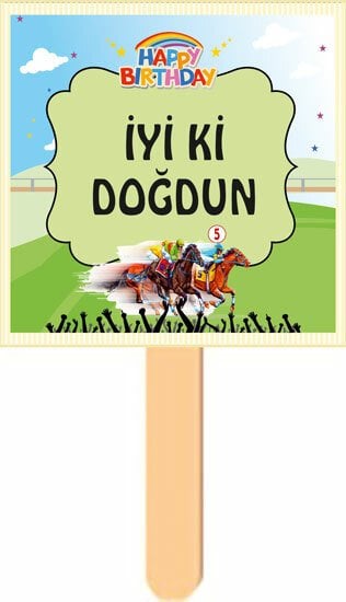 At Yarışı Jokey Temalı Konuşma Balonu 9