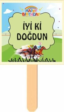 At Yarışı Jokey Temalı Konuşma Balonu 9