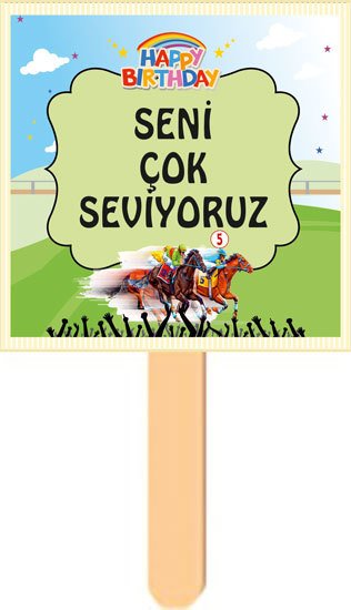 At Yarışı Jokey Temalı Konuşma Balonu 10