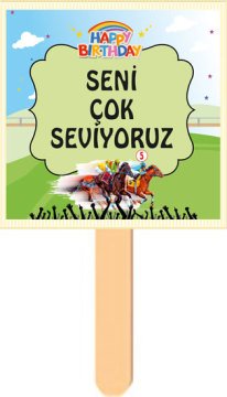 At Yarışı Jokey Temalı Konuşma Balonu 10