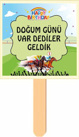 At Yarışı Jokey Temalı Konuşma Balonu 11