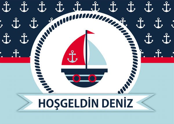 Denizci Temalı Kişiye Özel Afiş