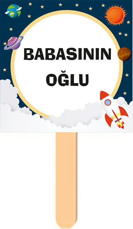 Uzay Temalı Konuşma Balonu 6