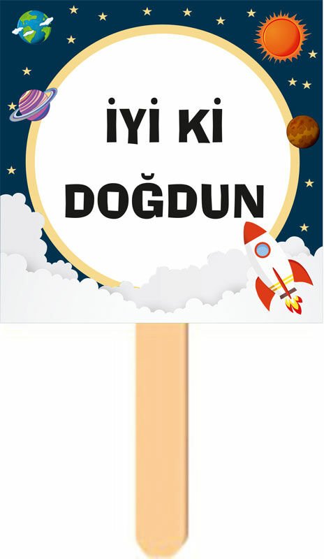 Uzay Temalı Konuşma Balonu 8