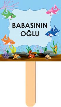 Sevimli Köpek Balığı Temalı Konuşma Balonu 6