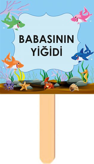 Sevimli Köpek Balığı Temalı Konuşma Balonu 12