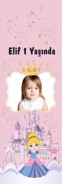 Prenses 2 Temalı Kişiye Özel Kitap Ayracı 6 Adet