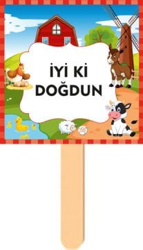 Çiftlik Temalı Konuşma Balonu 11