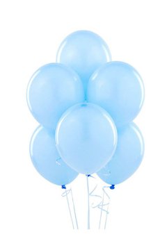 Metalik Mavi Balon 10 Adet