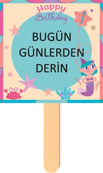 1 Yaş Kız Temalı Parti Konuşma Balonu 9