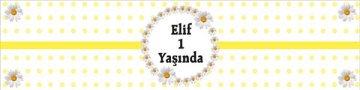 Papatya 2 Temalı Kişiye Özel Peçete Sargısı 6 Adet