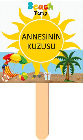 Beach Party Temalı Konuşma Balonu 2