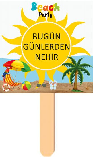 Beach Party Temalı Konuşma Balonu 4