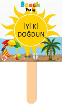 Beach Party Temalı Konuşma Balonu 7