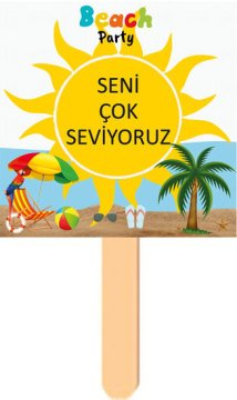 Beach Party Temalı Konuşma Balonu 9