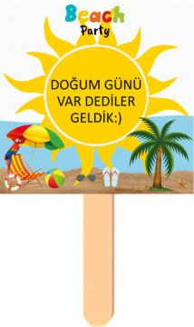 Beach Party Temalı Konuşma Balonu 10